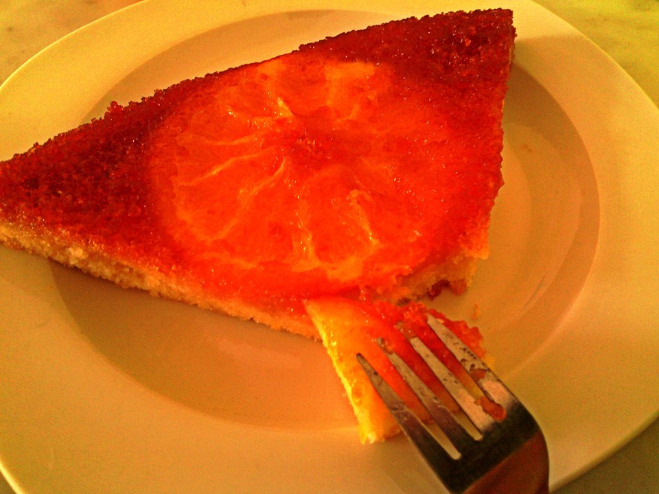Homemade delicious orange caramel cake